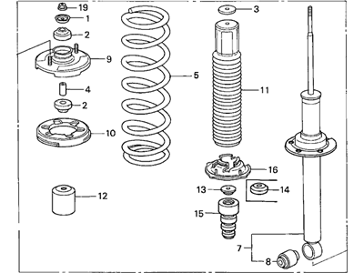 Honda 52610-SDP-A11 Shock Absorber Assembly, Rear