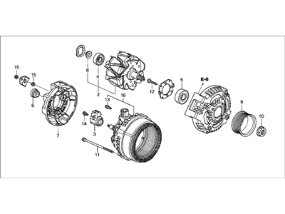 Acura 06311-RAA-505RM Alternator, Reman