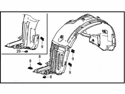 Honda 74151-T6Z-A00 FDR, L- FR- (INNER)