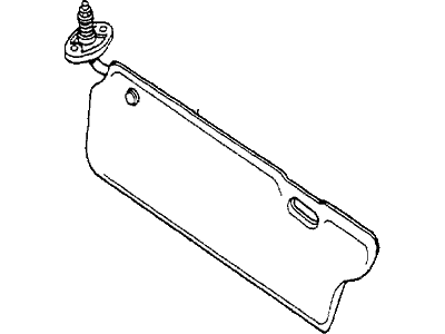 Honda 88220-672-025ZB Sunvisor Assembly, Driver Side (Trim Wine)