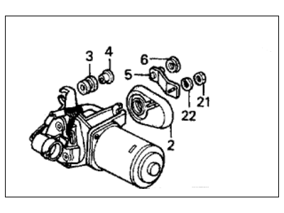 Honda 76505-SH3-S02 Motor, Front Wiper (Driver Side)