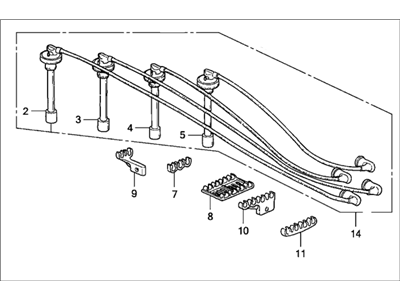 Honda 32722-PM3-010 Wire, Ignition