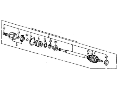 Honda 44011-SH3-000 Driveshaft Set, Driver Side