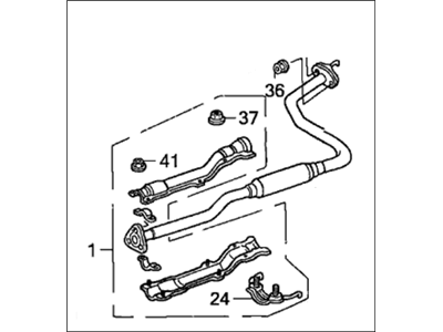 Honda 18220-SH2-A15 Pipe B, Exhuast