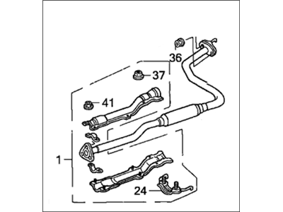 Honda 18220-SH2-505 Pipe B, Exhuast