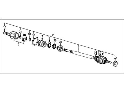 Honda 44306-SH3-A21 Driveshaft Assembly, Driver Side