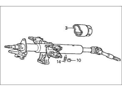 Honda 53200-SS0-A01 Column Assembly, Steering (Driver Side)