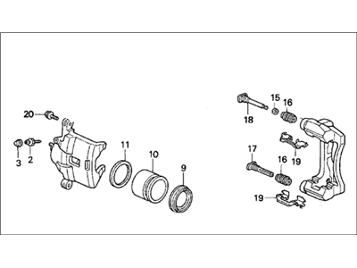 Honda 06452-SS0-505RM Caliper, Right Front (Reman)