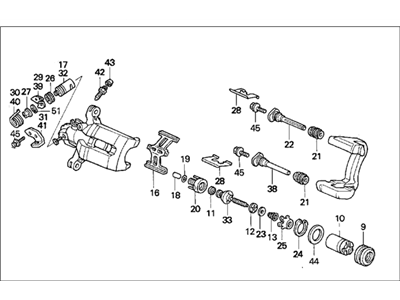 Honda 43018-SS0-000 Caliper Sub-Assembly, Right Rear