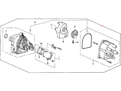 Honda 30100-P14-A01 Distributor Assembly (Td-61U) (Tec)