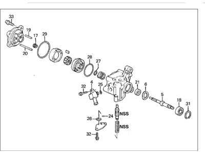 Honda 56110-P11-010 Pump Sub-Assembly, Power Steering