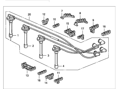 Honda 32700-P13-A00 Wire Assembly, Ignition (Sumitomo)
