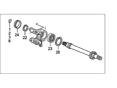 Acura 44500-SCV-A10 Shaft Assembly, Half (At)