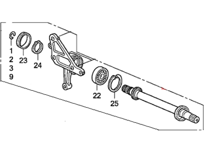 Acura 44500-SJA-000 Shaft Assembly, Half