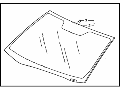 Honda 73111-SHJ-A61 Glass Set, Front Windshield (Green) (Ln)