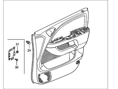 Honda 83507-SHJ-A11ZA Lining, R. FR. Door (Lower) *G64L* (OLIVE)
