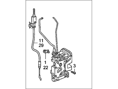 Honda 72112-SHJ-A02 Latch Assembly, Right Front Door