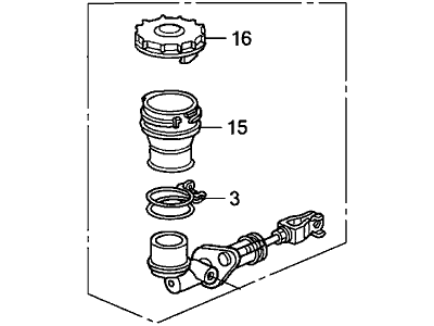 Honda 46920-S2A-003 Master Cylinder Assembly, Clutch