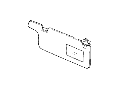 Honda 83230-SF1-A06ZB Sunvisor Assembly, Passenger Side (Half Black)