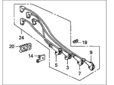 Honda 32722-PK1-020 Wire, Ignition