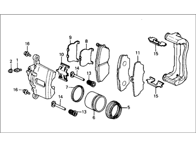 Honda 45230-SE0-G12 Caliper Assembly, Driver Side (17Cl-14Vn)