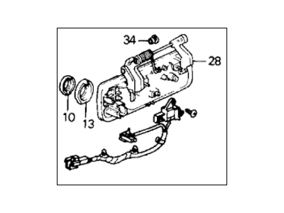 Honda 72180-SF1-962ZB Handle Assy., L. FR. (Outer) *R51* (PHOENIX RED)