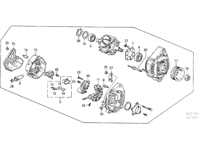 Honda 31100-PK1-A02 Air Conditioner Generator Assembly