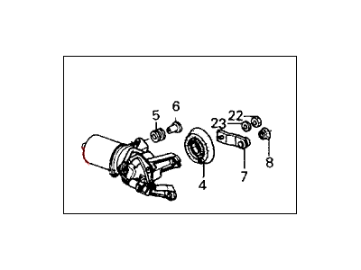 Honda 76505-SF1-A04 Motor, Front Wiper (Ka)