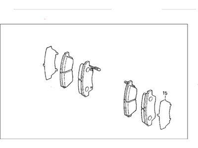 Honda 45022-S04-V03 Pad Set, Front