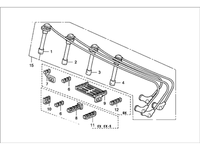 Honda 32722-P07-000 Wire, Ignition (Sumitomo)