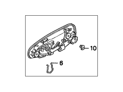 Honda 72140-SR8-A01ZD Handle Assembly, Passenger Side (Outer) (Milano Red)