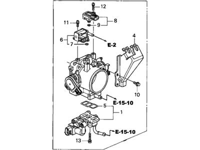 Honda 16400-PRB-A14 Body Assembly (Gya5A)