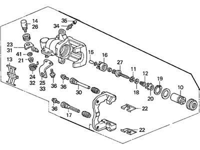 Acura 43018-S5A-J02 Caliper Sub-Assembly, Right Rear