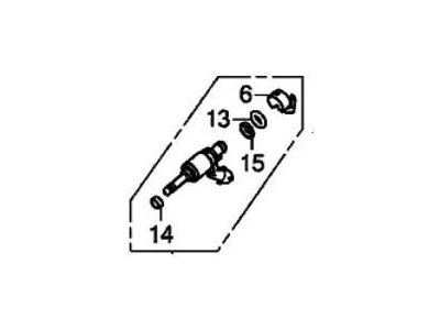 Honda 16010-5BF-305 Injector Set, Fuel