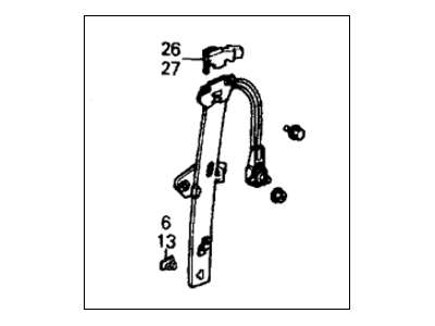 Honda 72710-SH4-003 Regulator, Right Rear Door