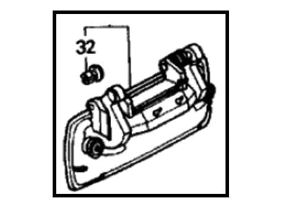 Honda 72640-SH4-A01 Handle Assembly, Right Rear (Outer) (Mitsui Kinzoku)