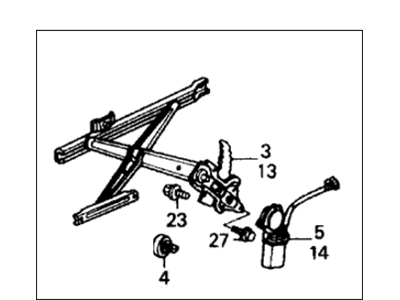 Honda 72210-SH4-A01 Regulator Assembly, Right Front Door Power