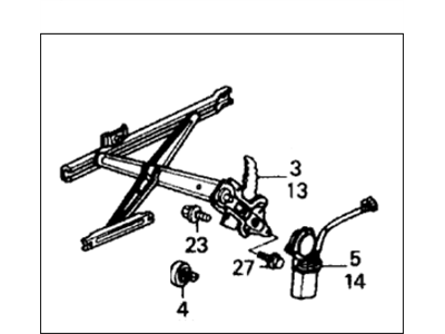 Honda 72210-SH4-S02 Regulator Assembly, Right Front Door Power