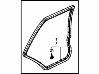 Honda 72810-SH4-014 Weatherstrip, R. RR. Door (Nishikawa)