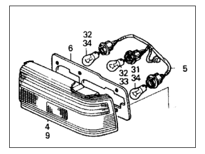 Honda 33550-SH4-A04 Taillight Assy., L.