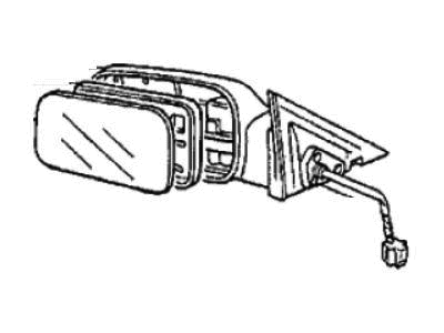 Honda 76250-SH4-A12 Mirror Assembly, Driver Side Door (R.C.) (Flat)