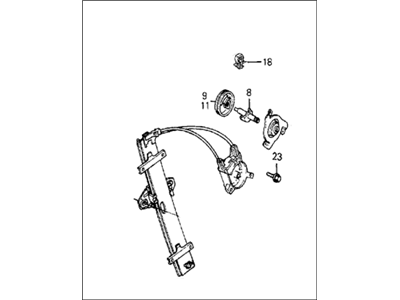 Honda 75320-SB6-013 Regulator, Left Front Door