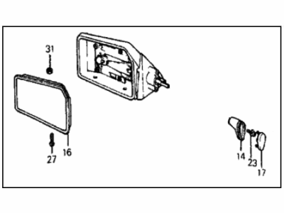 Honda 88155-SB6-674 Mirror Assembly, Driver Side Door
