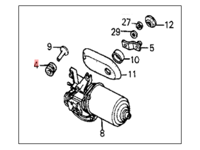 Honda 38401-SB6-673 Motor, Front Wiper