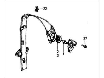 Honda 76320-SB6-013 Regulator, Left Rear Door