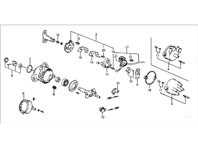 Honda 30100-PE1-964 Distributor Assembly (D4R85-22) (Hitachi)