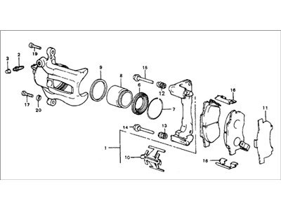 Honda 45210-SB2-677 Caliper Assembly, Passenger Side