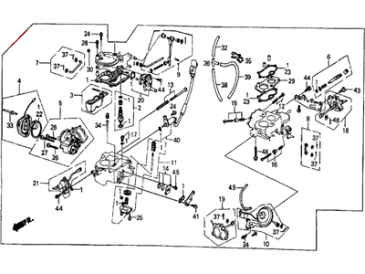 Honda 16100-PE1-A71 Carburetor Assembly