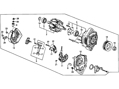 Honda 06311-PE0-003RM Alternator Assembly (Reman)