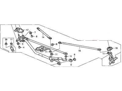 Honda 76530-SVA-A04 Link, FR. Wiper